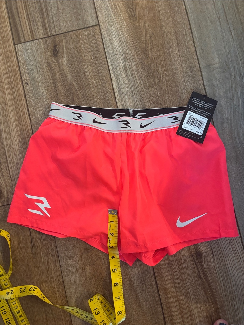 NWT Nike 3BRAND by Russel Wilson Girls Racer Pink Performance Shorts- Size Med